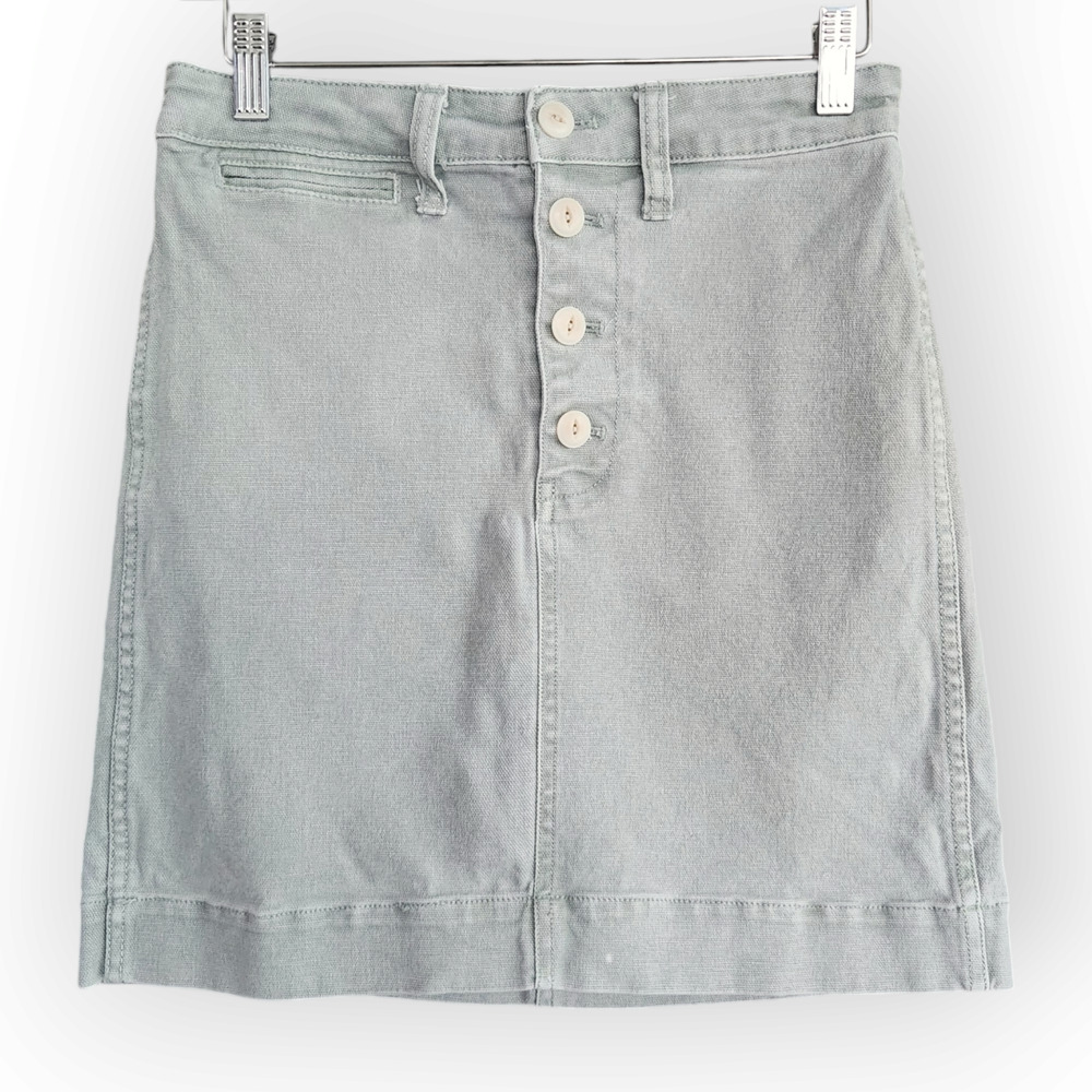 Madewell Light Green High Waisted Jean Mini Skirt 26